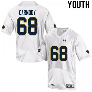 Notre Dame Fighting Irish Youth Michael Carmody #68 White Under Armour Authentic Stitched College NCAA Football Jersey NLL0899LG